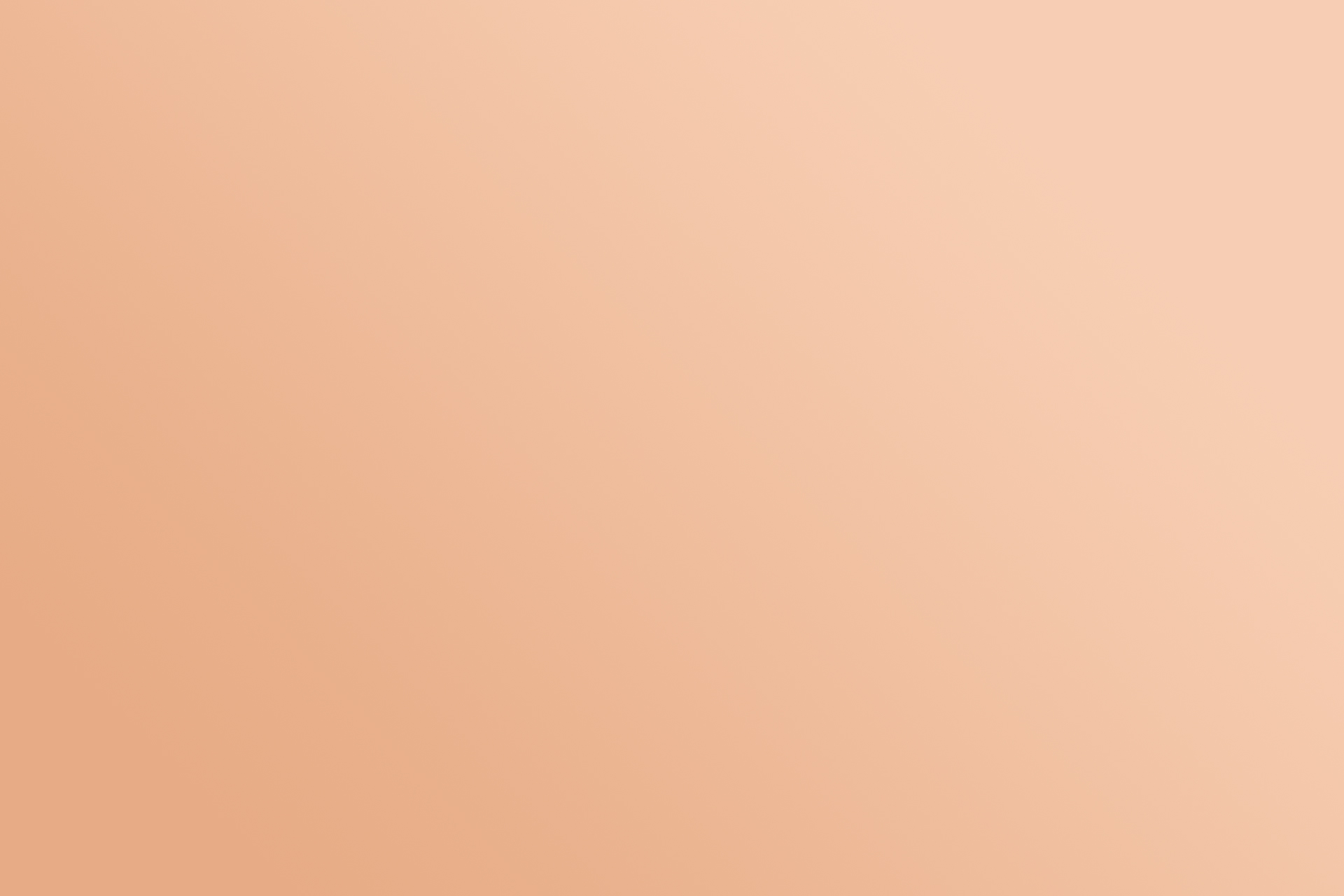 Das Bild zeigt eine gleichmäßige pfirsichfarbene oder apricotfarbene Fläche. Es handelt sich um einen einfarbigen Hintergrund in einem warmen, sanften Pastellton, der zwischen Orange und Rosa liegt. Die Farbe weist leichte Abstufungen auf, wobei der untere Bereich des Bildes etwas dunkler erscheint als der obere Teil. Diese Art von einfarbigen Hintergründen wird oft für grafische Designs, als Kulisse für Produktfotografie oder als ästhetisches Element in digitalen Medien verwendet.
